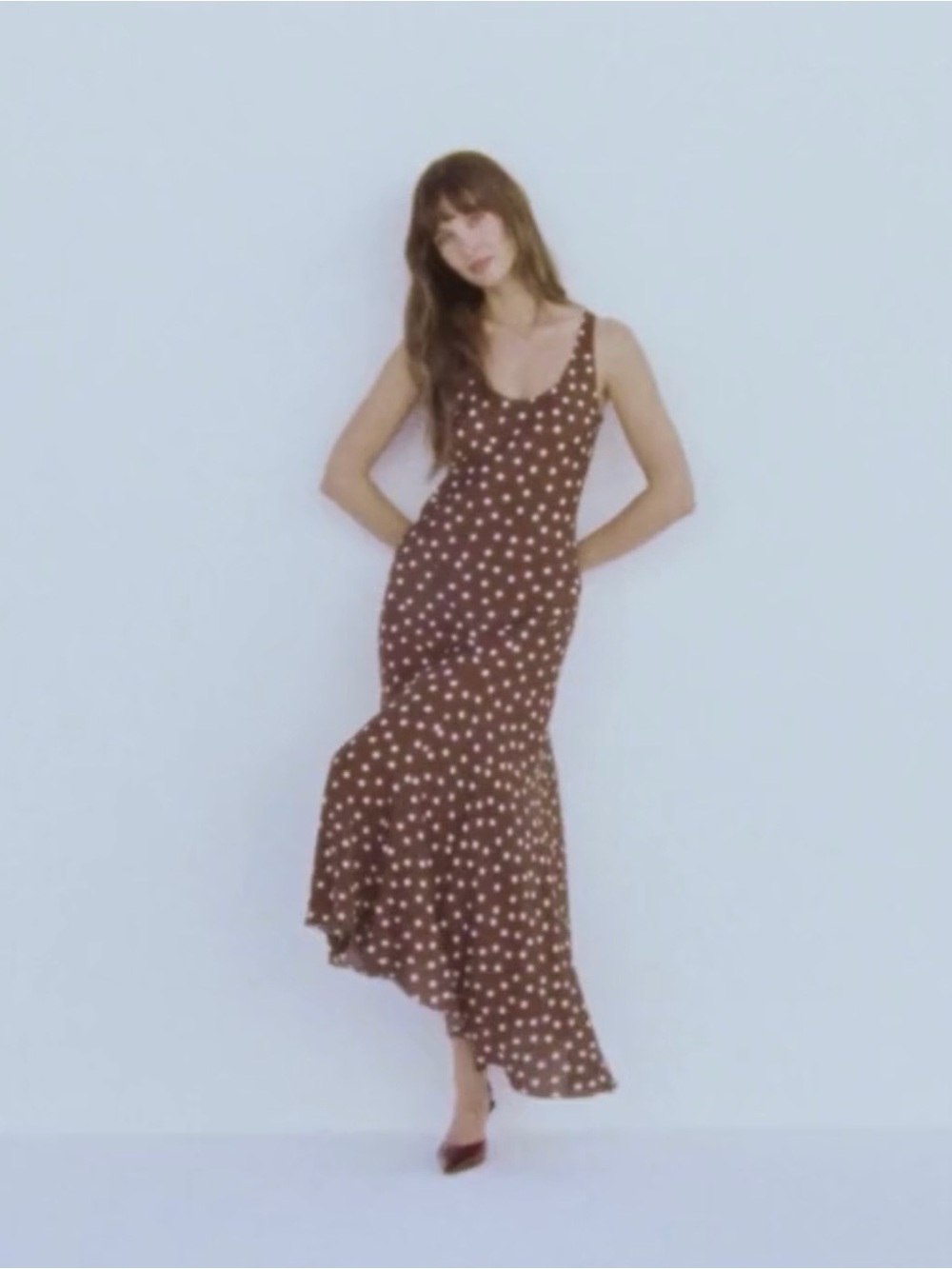 Realisation Par The Ellery Brown Polka Dot Maxi Dress